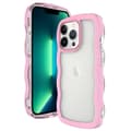 Miniatyrbild 1 av 6: iPhone 15 Pro Max Skal Wavy Hybrid Transparent/Rosa