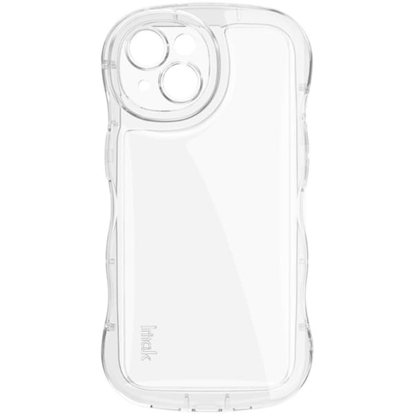 IMAK iPhone 15 Skal Wavy TPU Skal Transparent