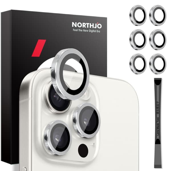 NORTHJO iPhone 14 Pro/Pro Max/15 Pro/Pro Max Linsskydd 2-PACK