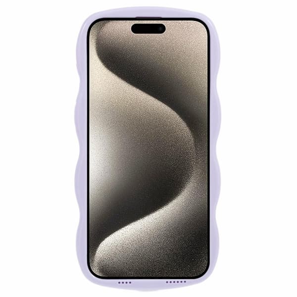 iPhone 15 Pro Max Mobilskal Wavy Textur Lila
