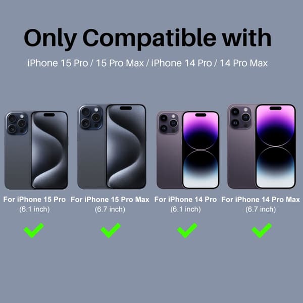 NORTHJO iPhone 15 Pro/Pro Max/14 Pro/Pro Max Linssskydd 2-PACK Glitter Blå