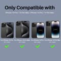 Miniatyrbild 2 av 5: NORTHJO iPhone 15 Pro/Pro Max/14 Pro/Pro Max Linssskydd 2-PACK Glitter Svart