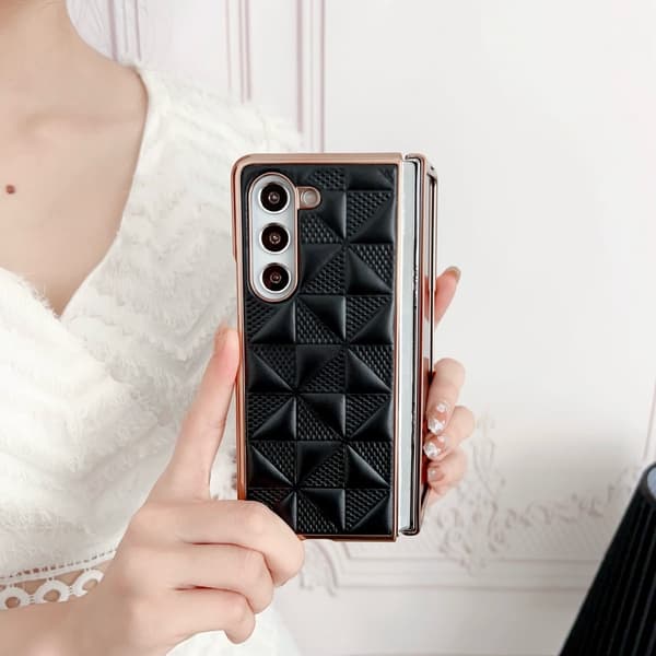 Galaxy Z Fold 6 Skal Läder Svart