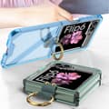 Miniatyrbild 4 av 6: GKK Galaxy Z Flip 6 Skal Med Ringhållare Transparent