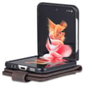 Miniatyrbild 3 av 6: AZNS Galaxy Z Flip 6 Fodral Läder Brun