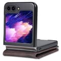Miniatyrbild 2 av 6: AZNS Galaxy Z Flip 6 Fodral Läder Brun
