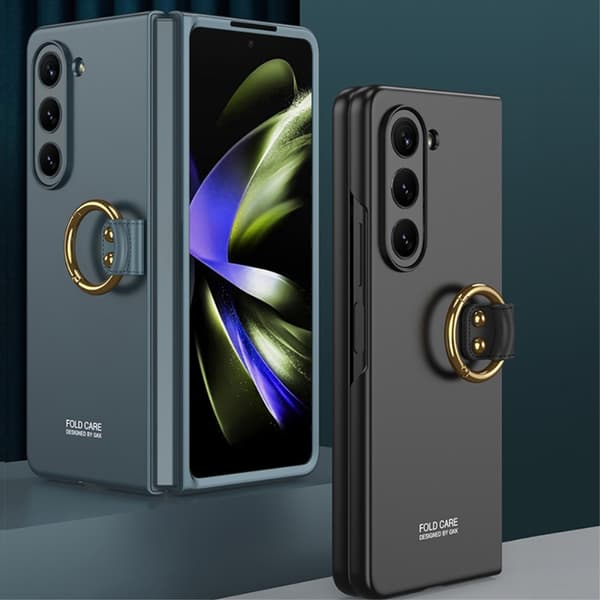 GKK Galaxy Z Fold 6 Skal Ring Skin Touch Svart