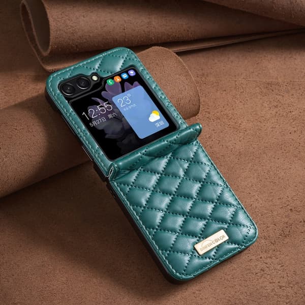 Galaxy Z Flip 6 Skal Diamond Textur Grön