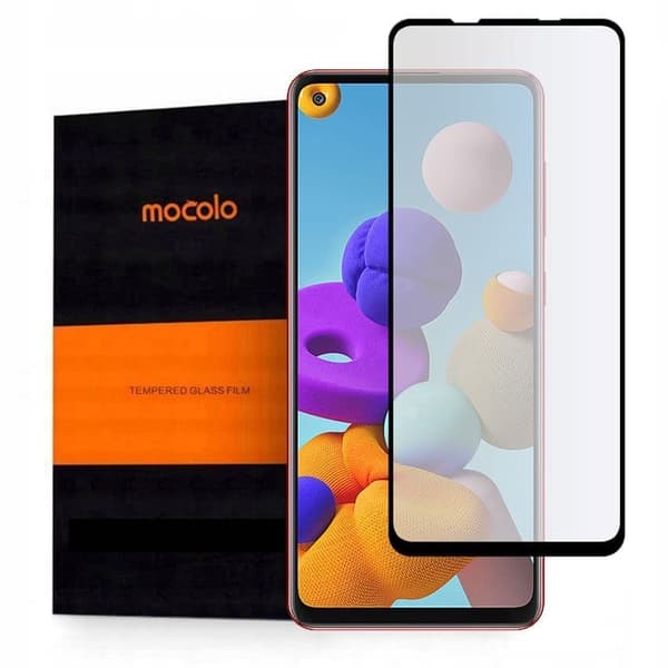 HERDET GLASS MOCOLO TG+FULL LISTER GALAXY A21S SVART