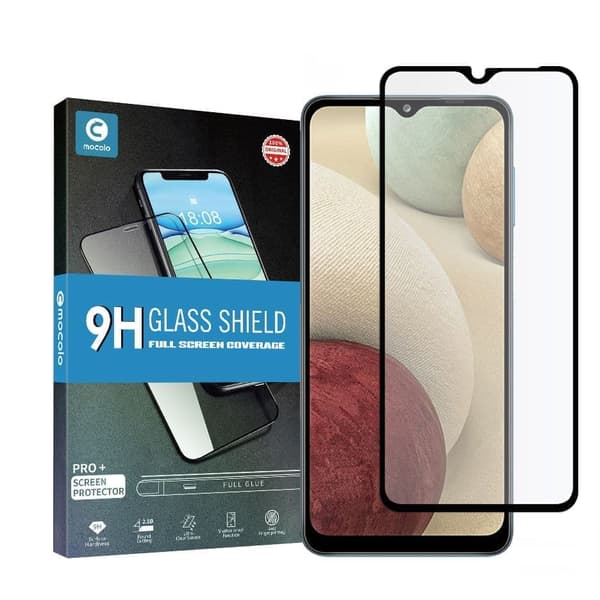 HERDET GLASS MOCOLO TG+FULL LISTER GALAXY A12 2020 / 2021 SVART