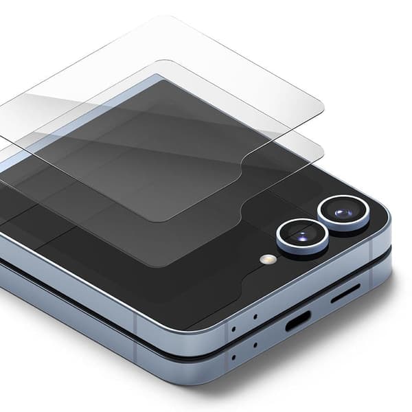 HERDET GLASS RINGDEKSEL DISPLAY 2-PACK GALAXY, FLIP 6 CLEAR