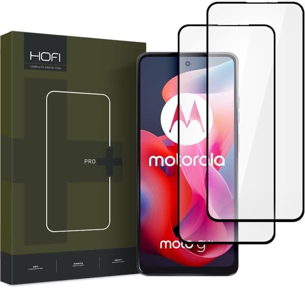 HERDET GLASS HOFI GLASS PRO+ 2-PACK MOTOROLA MOTO G24 / G24 POWER / G04 / E14 SVART