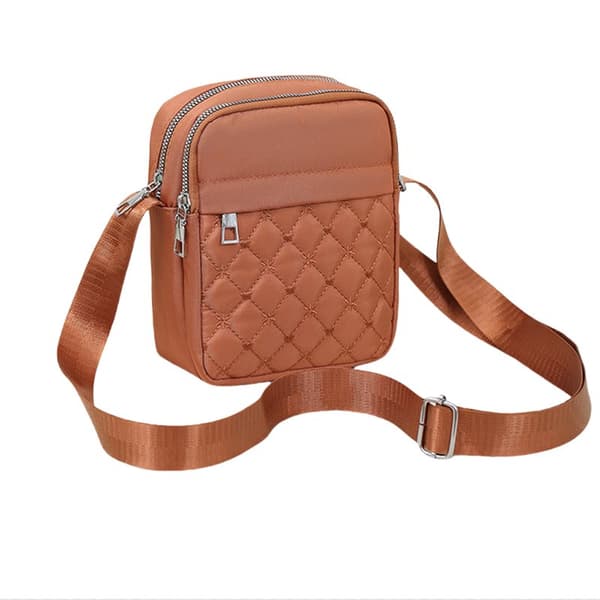 Crossbody matkapuhelinlaukku naisille, monikerroksinen vetoketjullinen olkalaukku