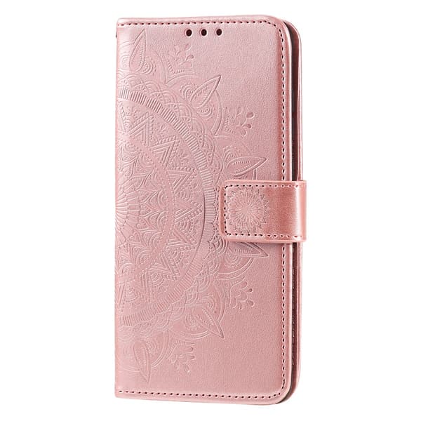 SKALO Motorola Edge 50 Fusion Mandala Plånboksfodral - Roséguld