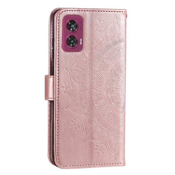 SKALO Motorola Edge 50 Fusion Mandala Plånboksfodral - Roséguld