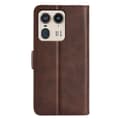 Pikkukuva 6 / 6: SKALO Motorola Edge 50 Ultra Premium Cut Lompakkokotelo - Ruskea