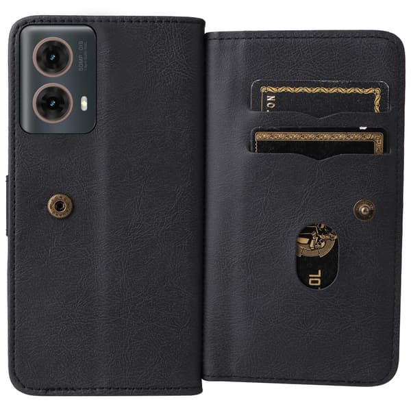 SKALO Motorola Moto G85 5G 10-FACK Plånboksfodral - Svart