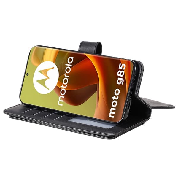 SKALO Motorola Moto G85 5G 10-FACK Plånboksfodral - Svart