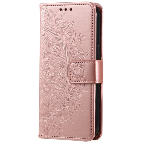 SKALO Motorola Moto G85 5G Mandala Plånboksfodral - Roséguld