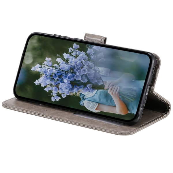 SKALO Motorola Moto G85 5G Mandala lompakkokotelo - Harmaa