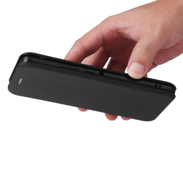 SKALO Motorola Edge 50 Ultra Carbon Fiber Pungetui - Sort