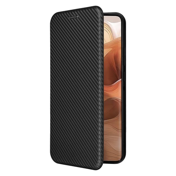 SKALO Motorola Edge 50 Ultra Carbon Fiber Pungetui - Sort