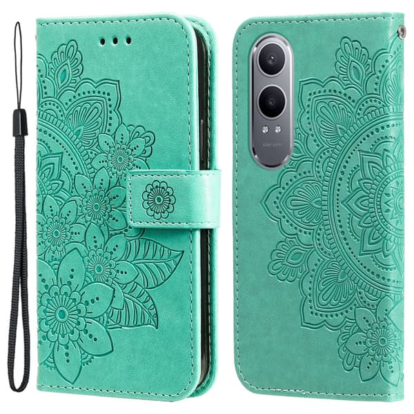 SKALO OnePlus Nord CE4 Lite 5G Mandala Plånboksfodral - Turkos