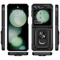 Pikkukuva 8 / 8: SKALO Samsung Z Flip6 Armor Hybridi metallirengas kuori - Musta