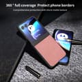 Pikkukuva 5 / 6: SKALO Motorola Razr 50 5G ABEEL PU Nahka Fold Suojakuori - Pinkki