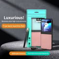 Pikkukuva 6 / 6: SKALO Motorola Razr 50 5G ABEEL PU Nahka Fold Suojakuori - Pinkki