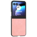 Pikkukuva 1 / 6: SKALO Motorola Razr 50 5G ABEEL PU Nahka Fold Suojakuori - Pinkki
