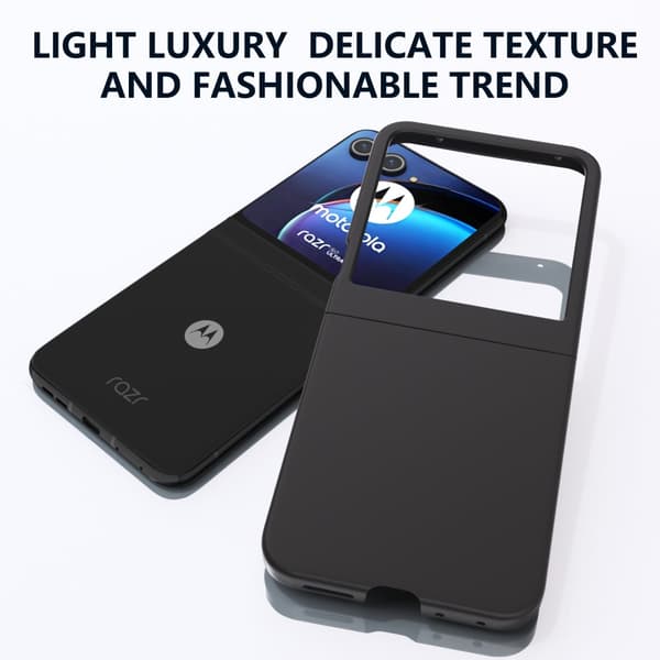 SKALO Motorola Razr 50 5G Skin-touch Fold Suojakuori - Musta