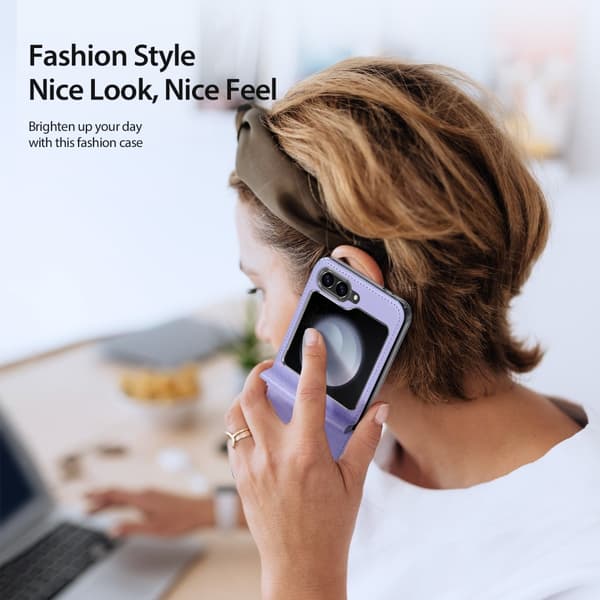 DUX DUCIS Samsung Z Flip6 Bril-Series Fold Suojakuori - Violetti