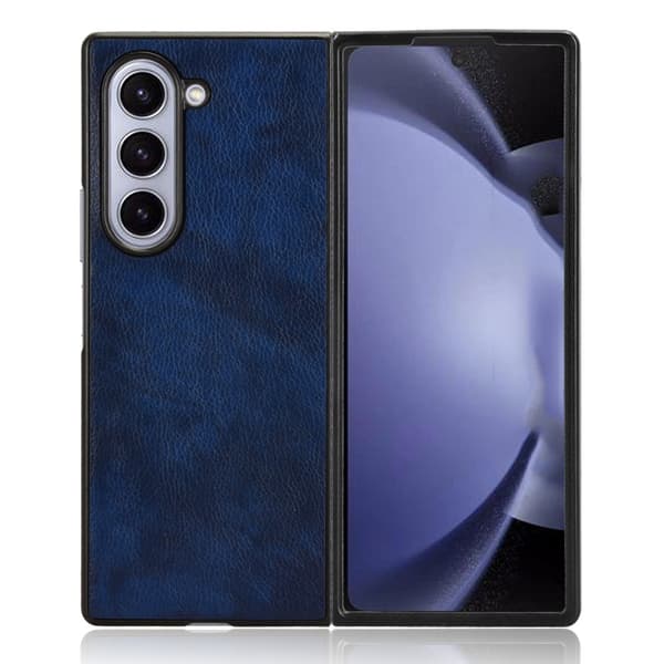 SKALO Samsung Z Fold6 PU-læder Cover - Blå