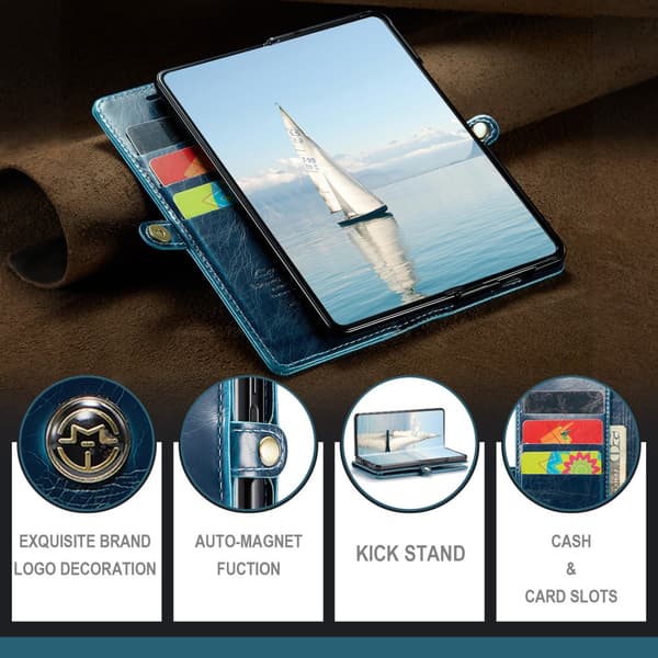 CaseMe Samsung Z Fold6 Plånboksfodral - Blå