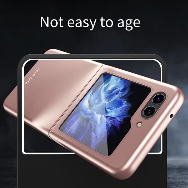 SKALO Samsung Z Flip6 Ultratynd Skin-touch Fold Cover - Rosa guld