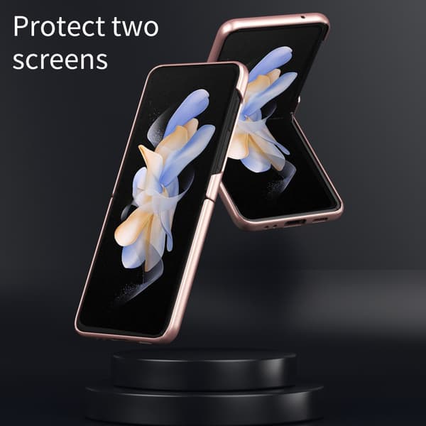 SKALO Samsung Z Flip6 Ultratynd Skin-touch Fold Cover - Rosa guld