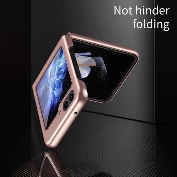 SKALO Samsung Z Flip6 Ultratynd Skin-touch Fold Cover - Rosa guld