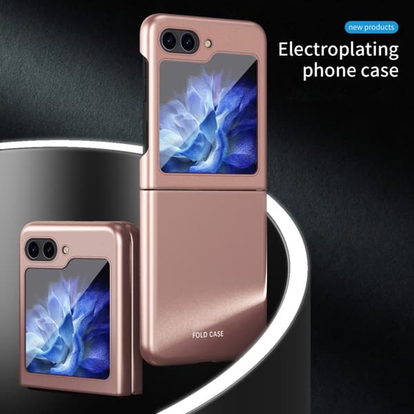 SKALO Samsung Z Flip6 Ultratynd Skin-touch Fold Cover - Rosa guld