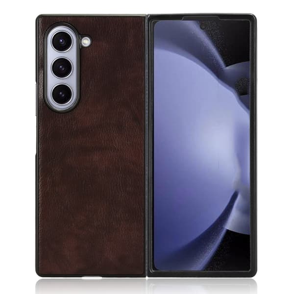 SKALO Samsung Z Fold6 PU-Läder Skal - Brun