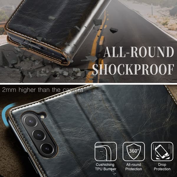 CaseMe Samsung Z Fold6 Lompakkokotelo - Ruskea