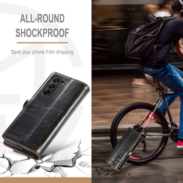 CaseMe Samsung Z Fold6 Lompakkokotelo - Ruskea