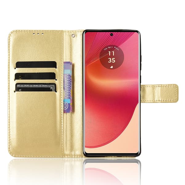 SKALO Motorola Edge 50 Fusion PU-Läder Plånboksfodral