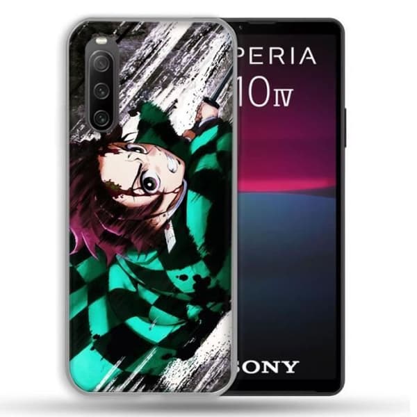 Fodral till Sony Xperia 10 IV (4) Manga Demon Slayer Tanjiro en storlek