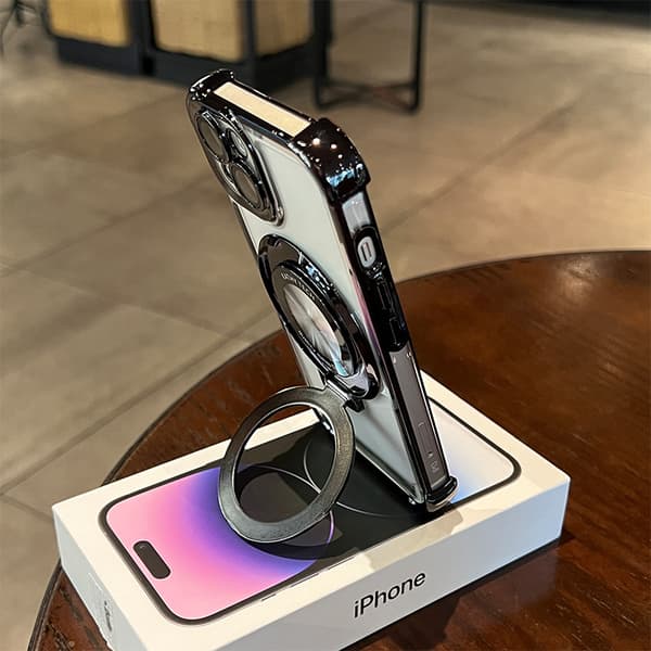 INF Beskyttende deksel med magnetisk stativ for iPhone 15-serien iPhone 15 Plus