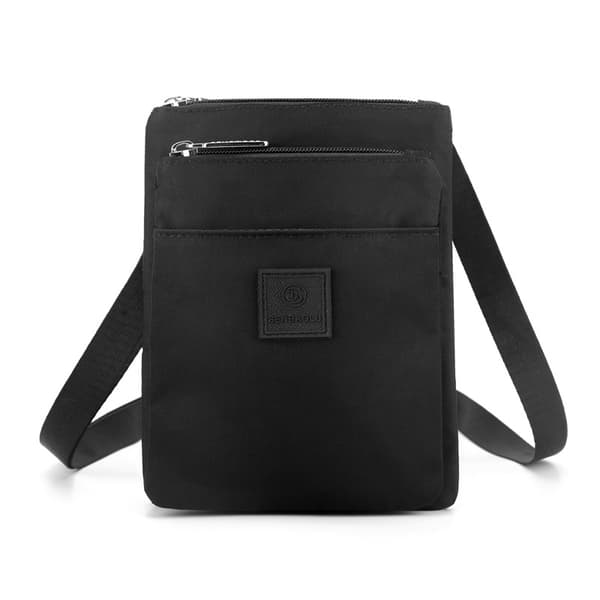 INF Telefonväska i canvas för kvinnor, liten crossbody-väska med dragkedja