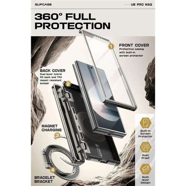 SUPCASE UB Pro Mag deksel Samsung Galaxy Z Fold 6 - TiGray