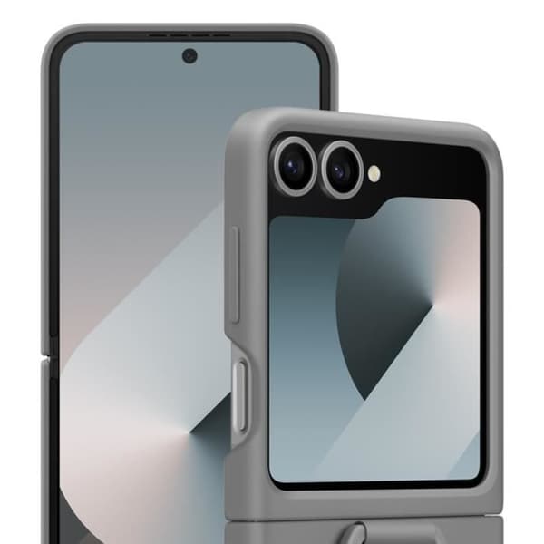 Originalfodral till Samsung Galaxy Z Flip 6 med smal silikonring Samsung grå