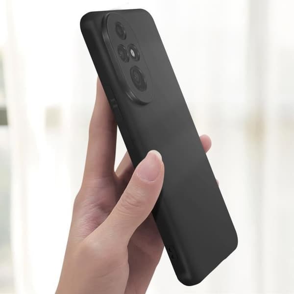 Fodral till Honor 200 Pro Silikon Matt Finish Soft Touch Black