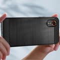 Miniatyrbild 4 av 4: Fodral till Samsung Galaxy Xcover 7 - AVIZAR - Carbon and Brushed Black Effect - Halvstyvt fodral